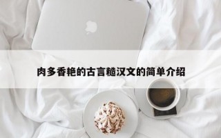 肉多香艳的古言糙汉文的简单介绍