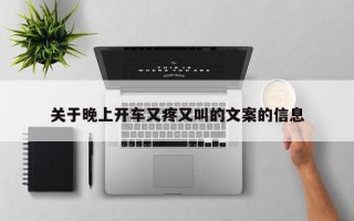 关于晚上开车又疼又叫的文案的信息