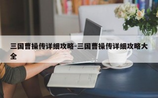 三国曹操传详细攻略-三国曹操传详细攻略大全