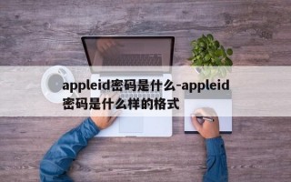 appleid密码是什么-appleid密码是什么样的格式