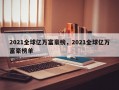 2021全球亿万富豪榜，2021全球亿万富豪榜单