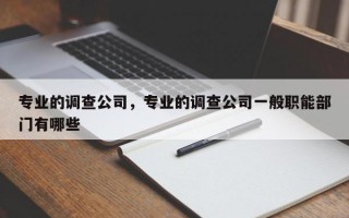 专业的调查公司，专业的调查公司一般职能部门有哪些