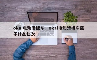 okai电动滑板车，okai电动滑板车属于什么档次